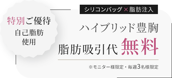 ハイブリッド豊胸のご優待