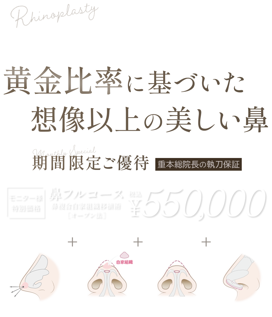 鼻複合自家組織移植術¥660,000
