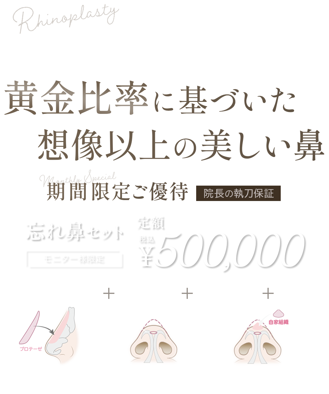 鼻複合自家組織移植術\550,000