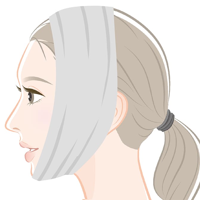 施術後に圧迫固定