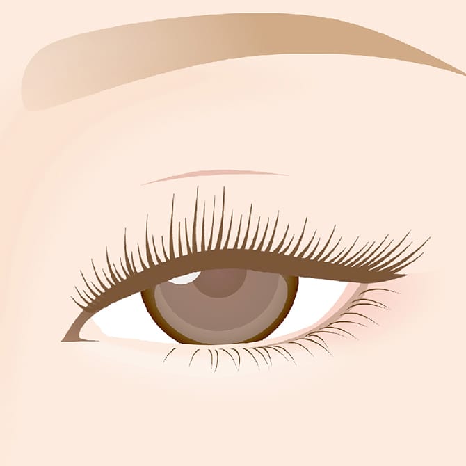 瞳がまぶたに隠れているイラスト