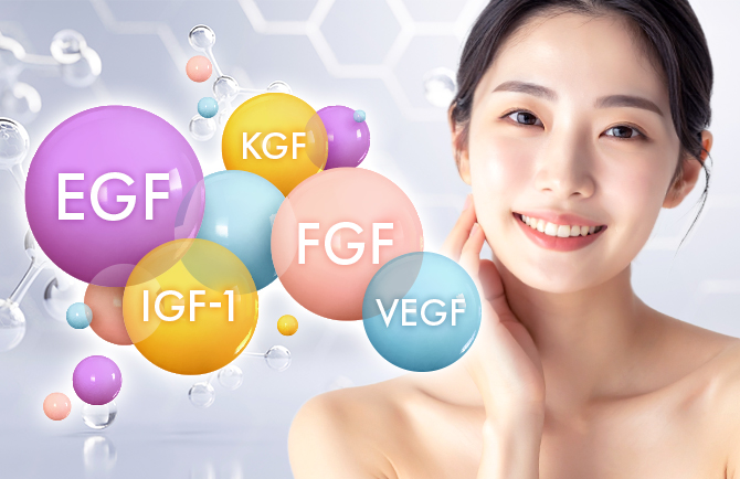 多数の成長因子で複合的に美肌へ導く