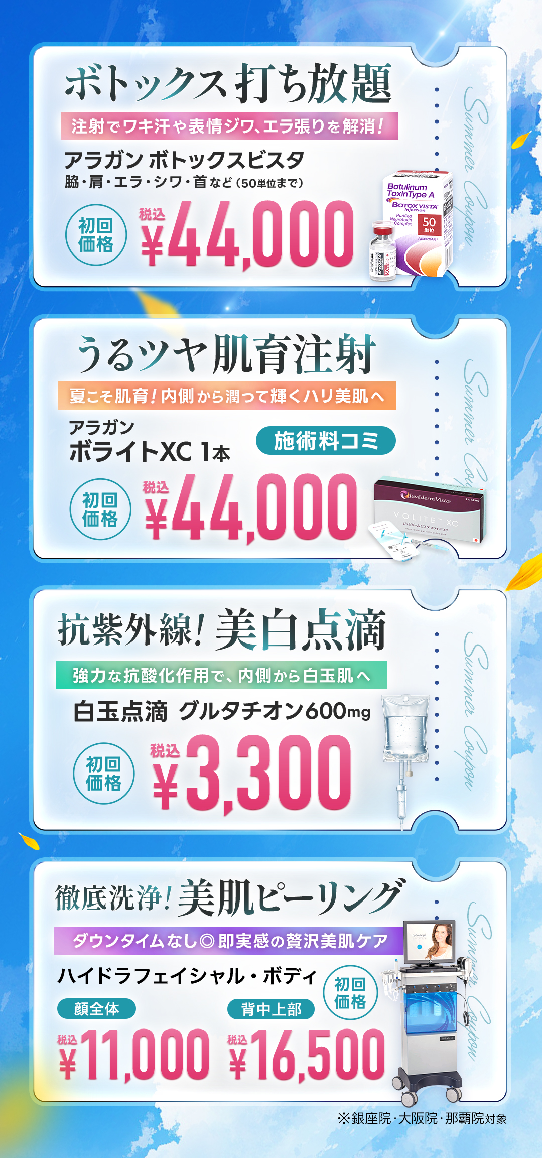 暑中見舞い 全院対象プラン